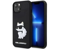 Apple iPhone 14 Plus Karl Lagerfeld dėklas Rubber Choupette 3D (KLHCP14M3DRKHNK) juodos spalvos