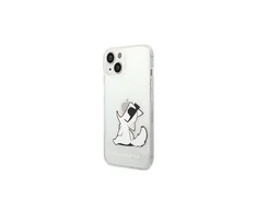 Karl Lagerfeld dėklas, skirtas iPhone 14 Plus 6,7 KLHCP14MCFNRC permatomas kietas dėklas Choupette Fun