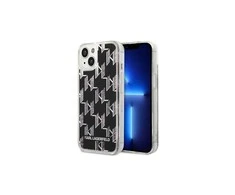 Apple iPhone 14 Pro Karl Lagerfeld dėklas Liquid Glitter Monogram (KLHCP14LLMNMK) juodos spalvos