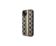 Dėklas Karl Lagerfeld KLHCP14LPGKLSKW iPhone 14 Pro 6.1" kieto dėklo ruda / ruda monograminė juostelė