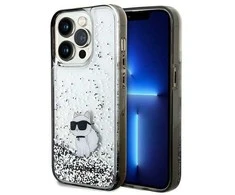 Karl Lagerfeld Liquid Glitter Choupette - dėklas skirtas Apple iPhone 14 Pro Max Transparent