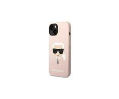 Dėklas Karl Lagerfeld KLHMP14XSLKHLP IPHONE 14 PRO MAX 6.7 "HARDCASE LIGHT Rožinis/LIGHT Rožinis SILICONE KARL`S HEAD MAGSAFE