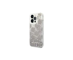 Apple iPhone 14 Pro Max Karl Lagerfeld dėklas Liquid Glitter Monogram (KLHCP14XLMNMS) sidabrinės spalvos