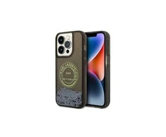 Apple iPhone 14 Pro Max Karl Lagerfeld dėklas Liquid Glitter RSG (KLHCP14XLCRSGRK) juodos spalvos