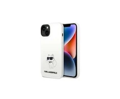 Karl Lagerfeld KLHMP14XSNCHBCH iPhone 14 Pro Max 6,7" kietas dėklas baltas Silicone Choupette MagSafe