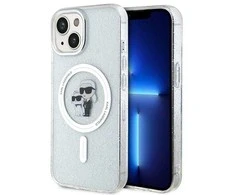Apple iPhone 15 Plus Karl Lagerfeld dėklas Karl&amp;Choupette Glitter MagSafe (KLHMP15MHGKCNOT) skaidrus