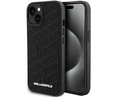 Apple iPhone 15 plus Karl Lagerfeld dėklas Quilted K Pattern (KLHCP15MPQKPMK) juodos spalvos