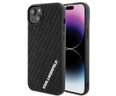 Apple iPhone 15 Plus Karl Lagerfeld dėklas 3D Rubber Multi Logo (KLHCP15M3DMKRLK) juodos spalvos