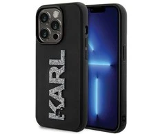 Karl Lagerfeld KLHCP15L3DMBKCK Apple iPhone 15Pro 6.1" juodos spalvos dėklas 3D Rubber Glitter Logo