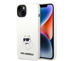 Apple iPhone 14 Pro Max Karl Lagerfeld dėklas Silicone Choupette (KLHCP14XSNCHBCH) baltos spalvos