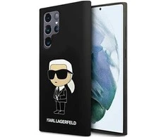Karl Lagerfeld silikoninis Ikonik Samsung Galaxy S24 Ultra - dėklas telefonui juodos spalvos
