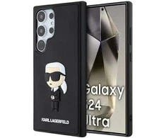 Samsung Galaxy S24 Ultra Karl Lagerfeld dėklas 3D Rubber Ikonik (KLHCS24L3DRKINK) juodos spalvos