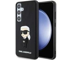 Samsung Galaxy S24 Karl Lagerfeld dėklas 3D Rubber Ikonik (KLHCS24S3DRKINK) juodos spalvos