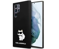 Samsung Galaxy S24 Ultra Karl Lagerfeld silikoninis dėklas Choupette (KLHCS24LSNCHBCK) juodos spalvos