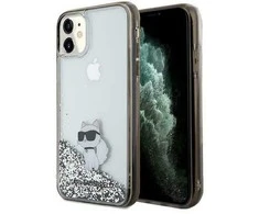 Apple iPhone 11 / XR Karl Lagerfeld dėklas Liquid Glitter Choupette (KLHCN61LKCNSK) skaidrus