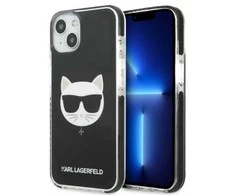 Karl Lagerfeld KLHCP13STPECK Apple iPhone 13 mini 5,4″ kietas dėklas juodos spalvos Choupette Head