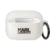 Apple AirPods Pro 2 Karl Lagerfeld Ikonik Karl Lagerfeld (KLAP2HNIKTCT) ausinių dėklas skaidrus