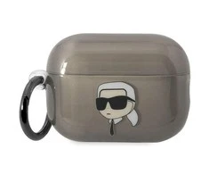 Apple AirPods Pro 2 Karl Lagerfeld Ikonik Karl Lagerfeld (KKLAP2HNIKTCK) ausinių dėklas juodos spalvos