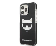 Apple iPhone 13 Pro Karl Lagerfeld dėklas Choupette Head juodos spalvos