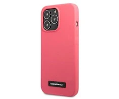 Apple iPhone 13 Pro Karl Lagerfeld dėklas Silicone Plaque (KLHCP13LSLMP1PI) rožinės spalvos