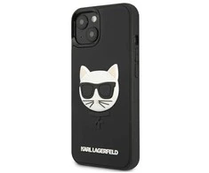 Apple iPhone 13 Mini Karl Lagerfeld dėklas 3D Rubber Choupette (KLHCP13SCH3DBK) juodos spalvos