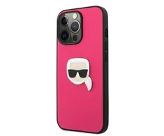 Dėklas KLHCP13LPKMP Karl Lagerfeld PU Leather Karl Head Case for iPhone 13 Pro Rožinė (Rožinė)