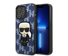 Apple iPhone 13 Pro Karl Lagerfeld dėklas Monogram Ikonik Patch mėlynos spalvos