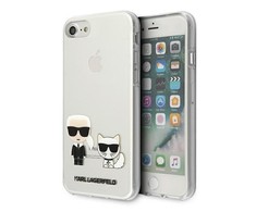 Dėklas Karl Lagerfeld Transparent Karl &amp; Choupette Case for iPhone 13 Pro / 13 - Transparent