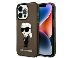 Dėklas Karl Lagerfeld KLHCP14XHNIKTCK IPHONE 14 PRO MAX 6.7 "Juodas/Juodas HARDCASE ICONIK Karl Lagerfeld