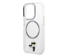 Apple iPhone 14 Pro Max Karl Lagerfeld dėklas IML NFT Karl&Choupette Magsafe (KLHMP14XHNKCIT) skaidrus
