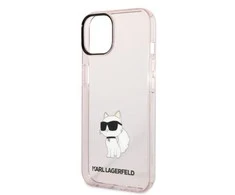 Dėklas Karl Lagerfeld KLHCP14SHNCHTCP IPHONE 14/15 / 13 6.1 "Rožinis / Rožinis HARDCASE IKONIK CHOUPETTE