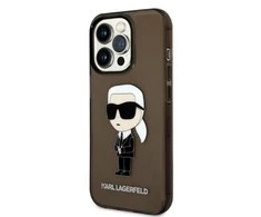 Dėklas Karl Lagerfeld KLHCP14XHNIKTCK IPHONE 14 PRO MAX 6.7 "Juodas/Juodas HARDCASE ICONIK Karl Lagerfeld