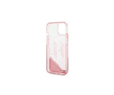 Apple iPhone 14 Pro Karl Lagerfeld dėklas Liquid Glitter Big KL (KLHCP14LLBKLCP) rožinės spalvos