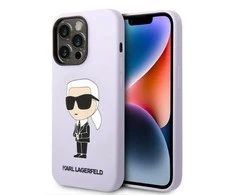 Karl Lagerfeld dėklas, skirtas iPhone 14 Pro 6,1 KLHCP14LSNIKBCU violetinės spalvos inės spalvos kietas dėklas , skirtas Silicone Ikonik