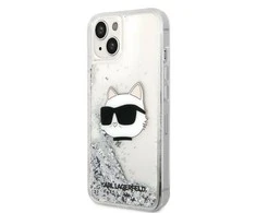 Apple iPhone 14 Plus Karl Lagerfeld dėklas Glitter Choupette Head (KLHCP14MLNCHCS) sidabrinės spalvos