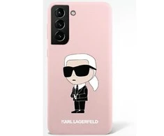 Samsung Galaxy S23 Plus Karl Lagerfeld silikoninis dėklas Ikonik (KLHCS23MSNIKBCP) rožinės spalvos