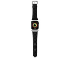 Karl Lagerfeld Apple Watch dirželis 38/40/41 mm KLAWMSAKLHPK STRAP SAFFIANO MONO Juodas