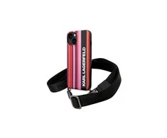 Apple iPhone 14 Karl Lagerfeld dėklas Color Stripes Strap rožinės spalvos
