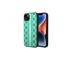 Karl Lagerfeld Karl Lagefeld dėklas, skirtas iPhone 14 Plus 6,7 KLHCP14MPGKLSKN žalios spalvos kietas dėklas , skirtas Monogram Stripe