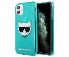 Dėklas Karl Lagerfeld HARDCASE KLHCP13LCHTRB IPHONE 13 PRO GLITTER CHOUPETTE FUN Mėlynas