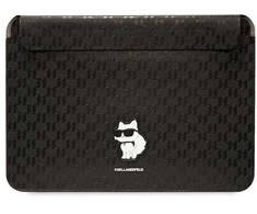 Nešiojamo kompiuterio dėklas 16" Karl Lagerfeld Saffiano Monogram Choupette (KLCS16SAKHPCK) juodos spalvos