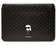 Nešiojamo kompiuterio dėklas 16" Karl Lagerfeld Saffiano Monogram Ikonik (KLCS16SAKHPKK) juodos spalvos