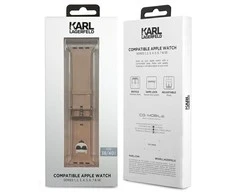 Išmaniojo laikrodžio Apple 4/5/6/7/SE Karl Lagerfel silikoninis dirželis, Rausvos spalvos, 38/40/41mm