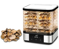 Lamex LTC 7-Tray Metal Food Dehydrator for Mushrooms and Fruit, with Ekranas, 380W