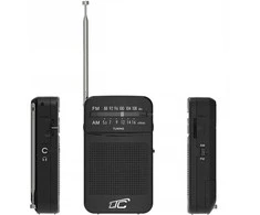 Lamex LTC portable pocket radio LEGA, AM/FM, mini jack, juodas