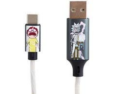 Rick Morty Šviečiantis laidas Lazerbuilt Rick and Morty USB A to USB C