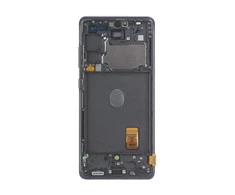 Touch LCD + jutiklinis skydelis „Samsung Galaxy S20 FE 5G G781 GH82-24214A GH82-24215A“, originalus debesies tamsiai mėlynas rėmelis