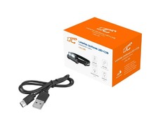 LTC TelForceone LED 3W + COB 2W galvos šviestuvas, judesio jutiklis, 1200mAh baterija, USB įkrovimas