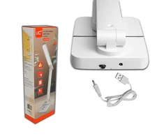 Lamex LED desk Lamp 3W, 3000/4500/6000K, adjustable, 1200mAh, baltas, LTC