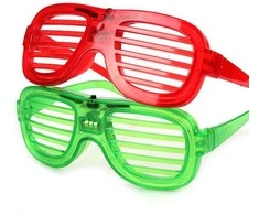Oem LED GLOWING GLASSES Raudonas